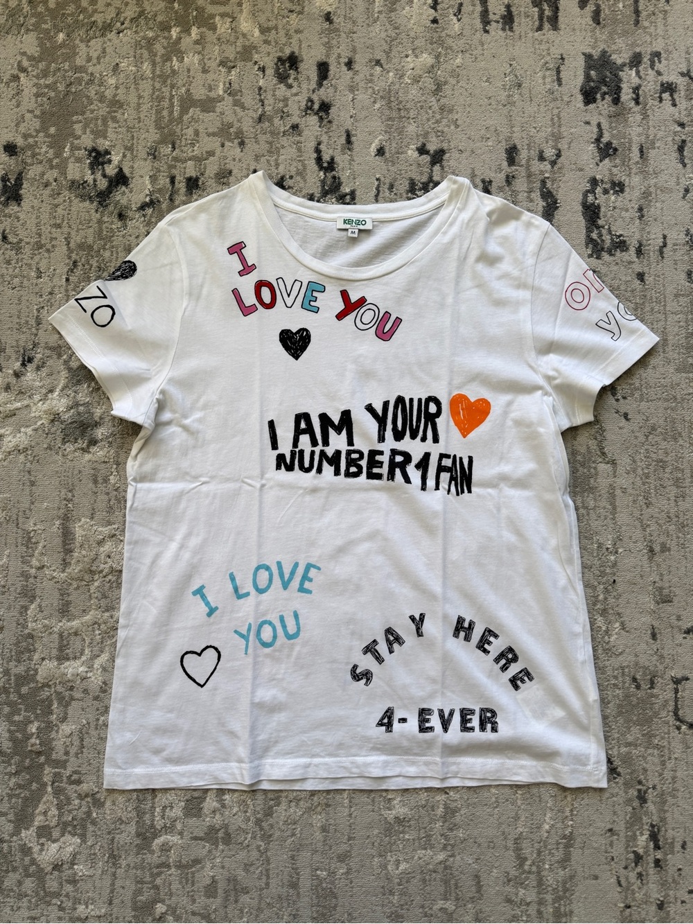 Women’s KENZO White Graphic T-Shirt M